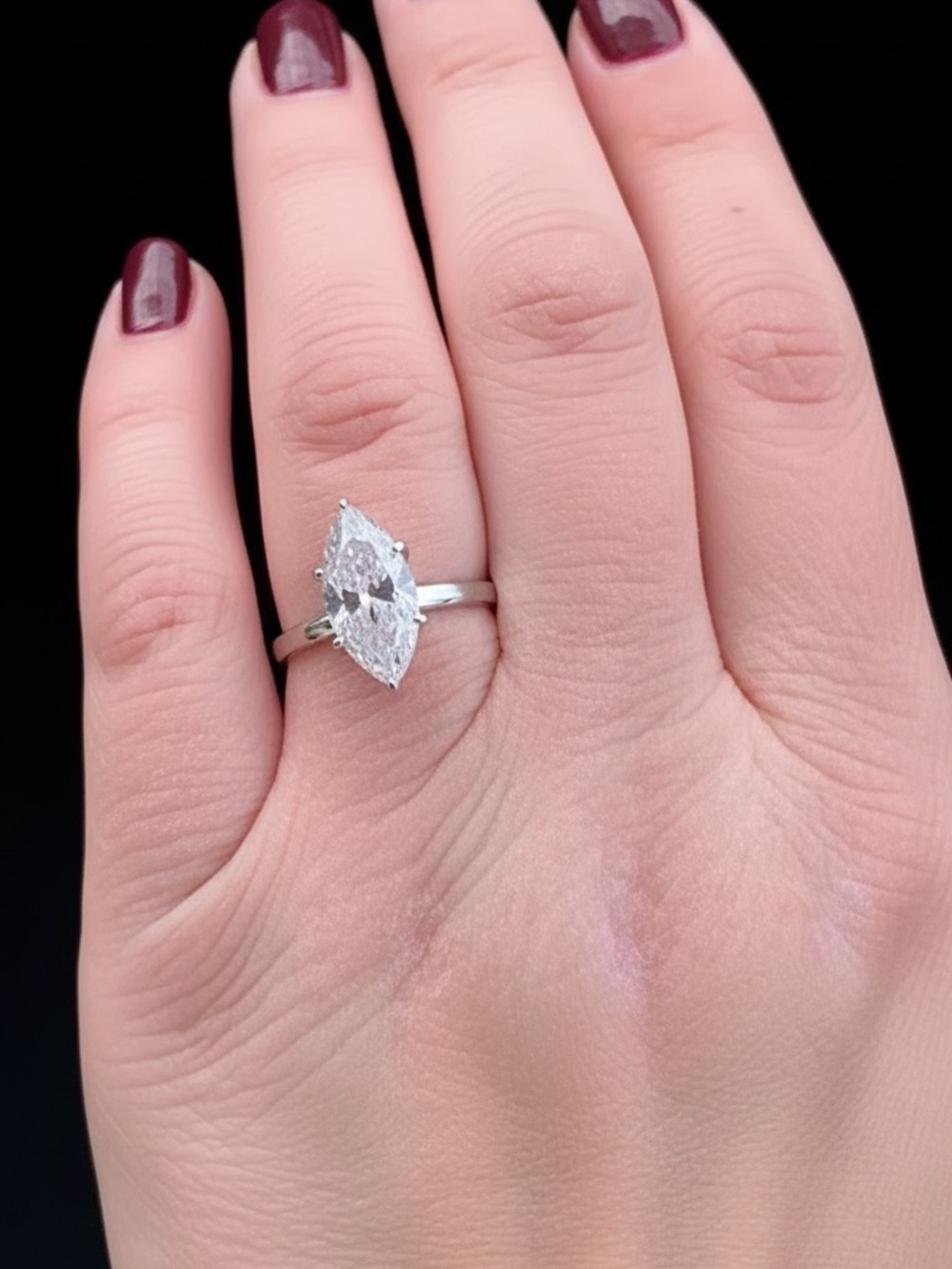 3 Carat Marquis Cut Engagement Ring - Picture 5 of 10